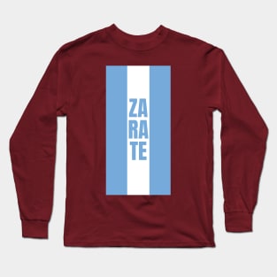 Zarate in Argentine Flag Colors Vertical Long Sleeve T-Shirt